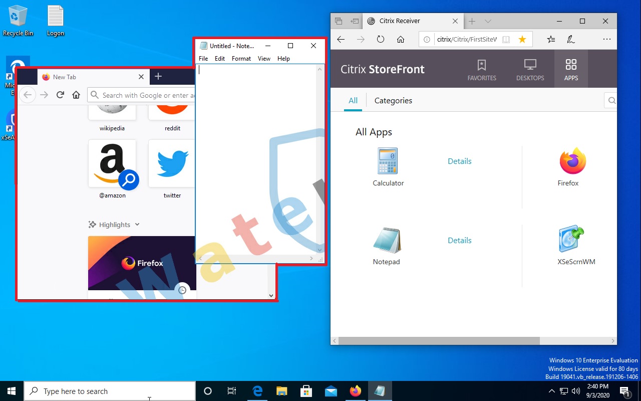 When using Remote App, xenApp, etc.